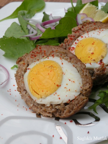 yumurtalı  paskalya köftesi