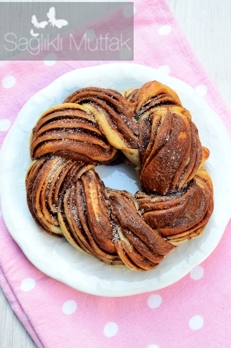 çikolatalı  çelenk çörek